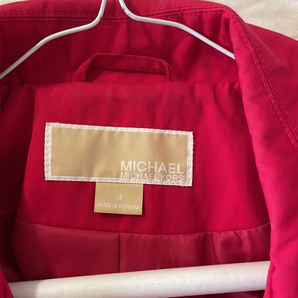 Michael Kors Fuchsia Trench Coat XS - Picture 6 of 8